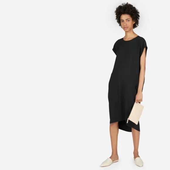 Everlane Dresses & Skirts - Everlane 100% triacetate dress 00 black quiet luxury neutral minimal modern midi